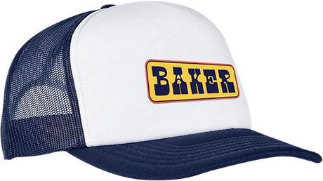 BAKER SEMI DRUNK TRUCKER MESH HAT ADJ-WHT/NAVY