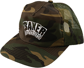 BAKER ARCH LOGO TRUCKER HAT ADJ-CAMO
