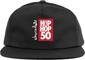 CHOCOLATE INTERSCOPE RECORDS INTER50 5P HAT ADJ-BLACK