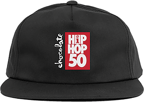 CHOCOLATE INTERSCOPE RECORDS INTER50 5P HAT ADJ-BLACK
