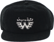 CHOCOLATE WAYLON W CORD 5 PANEL HAT ADJ-BLACK