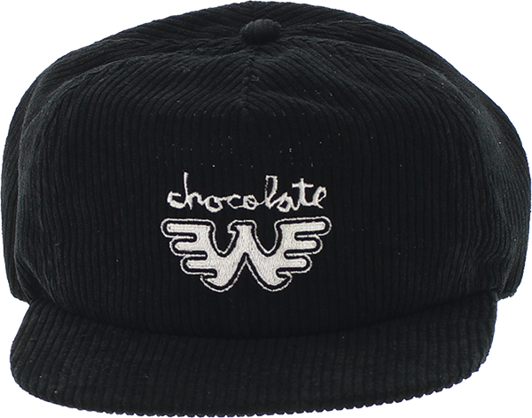 CHOCOLATE WAYLON W CORD 5 PANEL HAT ADJ-BLACK