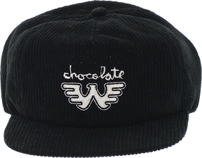 CHOCOLATE WAYLON W CORD 5 PANEL HAT ADJ-BLACK