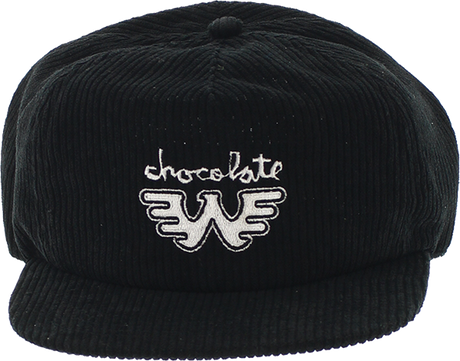 CHOCOLATE WAYLON W CORD 5 PANEL HAT ADJ-BLACK
