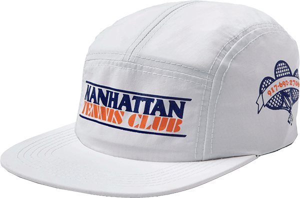 CALL ME MANHATTAN TENNIS CLUB CAMP HAT ADJ-WHITE