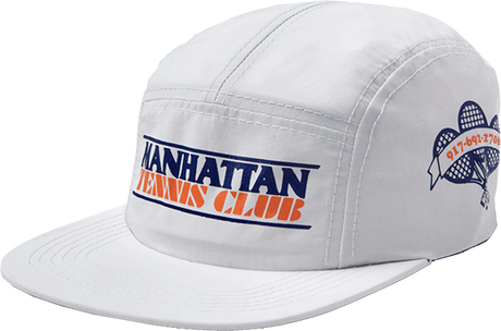CALL ME MANHATTAN TENNIS CLUB CAMP HAT ADJ-WHITE