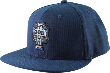 DOGTOWN CROSS LOGO COLOR PATCH HAT ADJ-NAVY