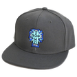 DOGTOWN CROSS LOGO COLOR HAT ADJ-CHARCOAL/BLUE