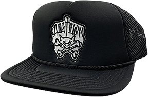 DOGTOWN PIG AND BONES MESH HAT ADJ-BLACK/BLACK