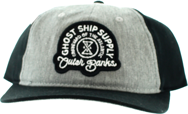 GHOST SHIP INSIGNIA COTTON HAT ADJ-BLACK/GREY