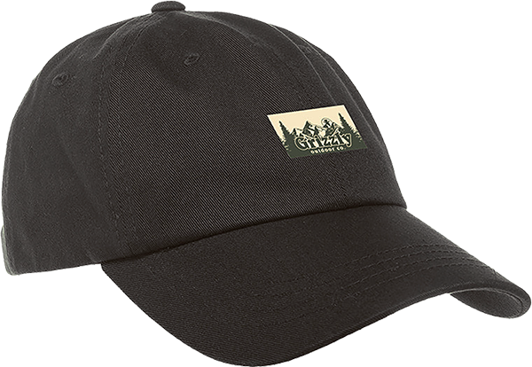 GRIZZLY NIGHT HIKE DAD HAT ADJ-BLACK
