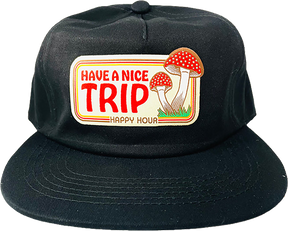 HAPPY HOUR HAVE A NICE TRIP HAT ADJ-BLACK