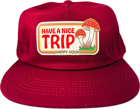HAPPY HOUR HAVE A NICE TRIP HAT ADJ-BURGUNDY