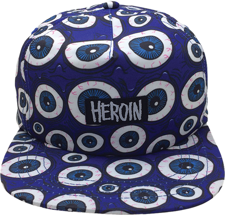 HEROIN EYES HAT ADJ-BLUE