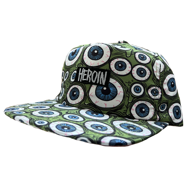 HEROIN EYES SNAPBACK HAT ADJ-OLIVE