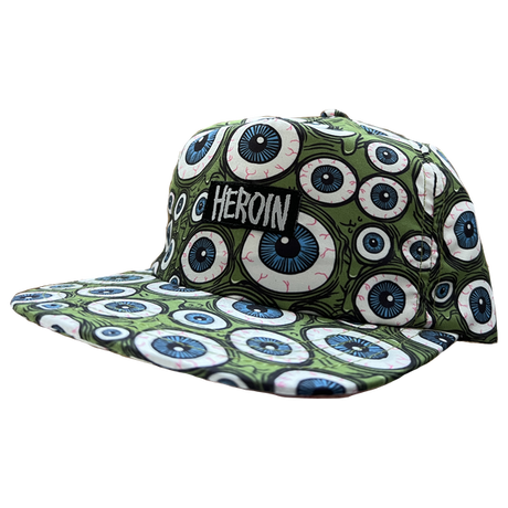 HEROIN EYES SNAPBACK HAT ADJ-OLIVE