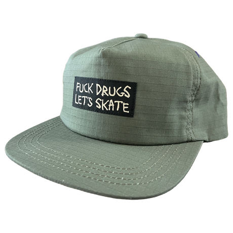 HEROIN FUCK DRUGS SNAPBACK HAT ADJ-OLIVE