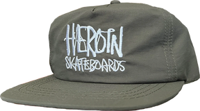 HEROIN SCRIPT NYLON HAT ADJ-OLIVE
