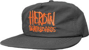 HEROIN SCRIPT NYLON HAT ADJ-BLK/ORG
