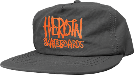HEROIN SCRIPT NYLON HAT ADJ-BLK/ORG