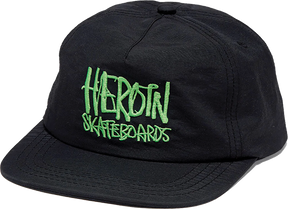HEROIN SCRIPT NYLON HAT ADJ-BLK/GRN