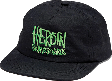HEROIN SCRIPT NYLON HAT ADJ-BLK/GRN