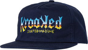 KROOKED CHROME ZONE HAT ADJ-NAVY