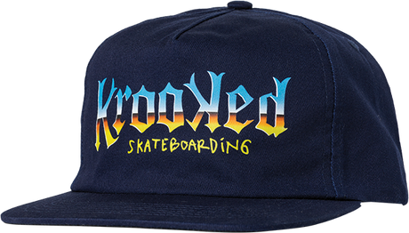 KROOKED CHROME ZONE HAT ADJ-NAVY