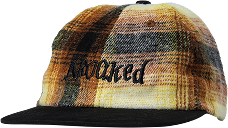 KROOKED DOUBLE OK SCRIPT FLANNEL HAT ADJ-BLACK
