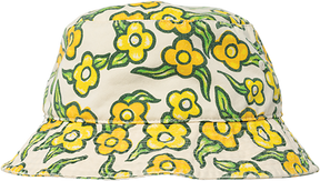 KRK FLOWERS BUCKET HAT OSFM-NATURAL