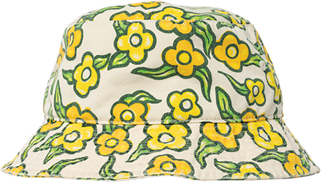 KRK FLOWERS BUCKET HAT OSFM-NATURAL