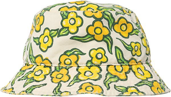 KRK FLOWERS BUCKET HAT OSFM-NATURAL