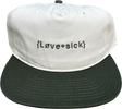 LOVESICK LOGO CORD HAT ADJ-WHITE/OLIVE