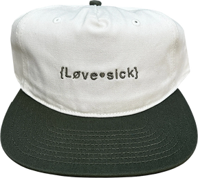 LOVESICK LOGO CORD HAT ADJ-WHITE/OLIVE