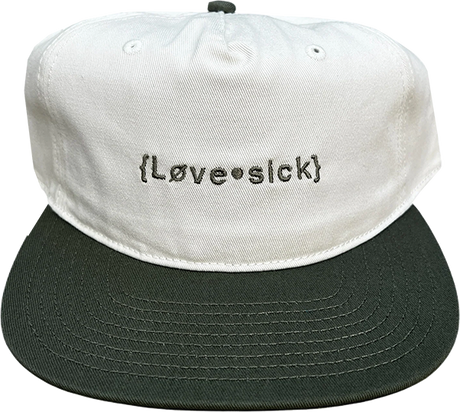 LOVESICK LOGO CORD HAT ADJ-WHITE/OLIVE