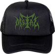 METAL LOGO TRUCKER HAT ADJ-BLACK/GRN