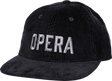 OPERA LOGO CORDUROY HAT ADJ-BLACK