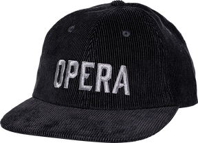 OPERA LOGO CORDUROY HAT ADJ-BLACK