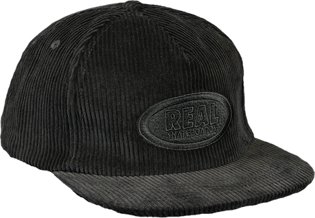 REAL OVAL HAT ADJ-BLK/BLK