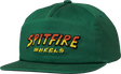 SPITFIRE HELL HOUNDS SCRIPT SNAPBACK HAT ADJ-DK.GREEN