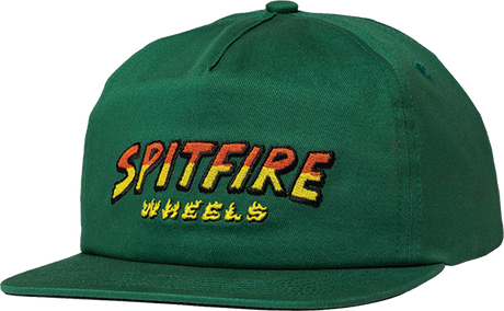 SPITFIRE HELL HOUNDS SCRIPT SNAPBACK HAT ADJ-DK.GREEN