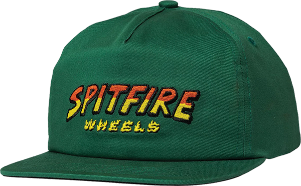 SPITFIRE HELL HOUNDS SCRIPT SNAPBACK HAT ADJ-DK.GREEN