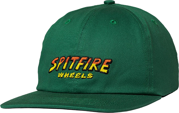 SPITFIRE HELL HOUNDS SCRIPT STRAPBACK HAT ADJ-DK.GREEN