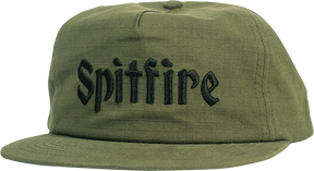 SPITFIRE MOLOTOV SCRIPT HAT ADJ-OLIVE/BLK