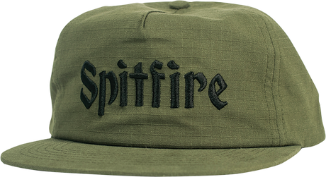 SPITFIRE MOLOTOV SCRIPT HAT ADJ-OLIVE/BLK