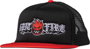SPITFIRE OLD E DROP BIGHEAD HAT ADJ-BLACK/RED
