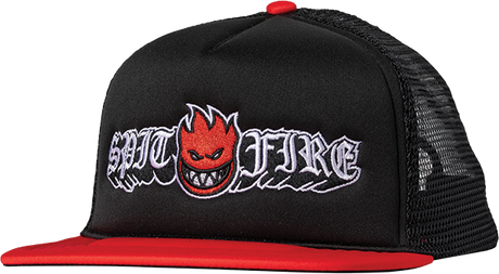 SPITFIRE OLD E DROP BIGHEAD HAT ADJ-BLACK/RED