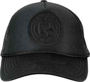 SKELETON KEY BLACK ON BLACK TRUCKER HAT ADJ-BLACK