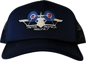 SMA BI-PLANE MESH TRUCKER HAT ADJ-NAVY
