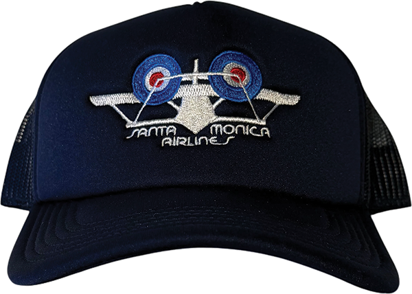 SMA BI-PLANE MESH TRUCKER HAT ADJ-NAVY